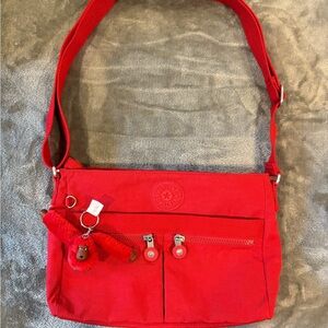 Red Kipling New Angie Crossbody Bag